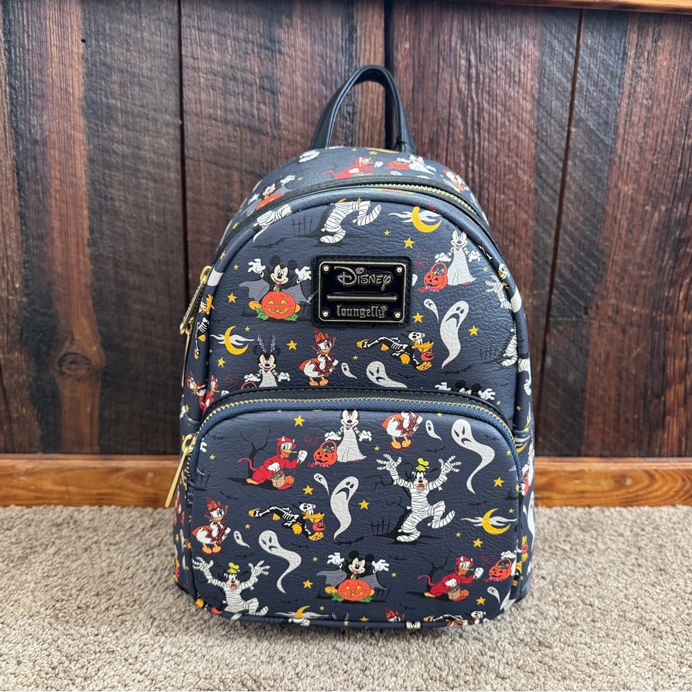NWT Mickey and Friends Halloween Loungefly Backpack - Picture 1 of 4